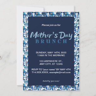 Invitación a brunch del Día de la Madre Floral Azu