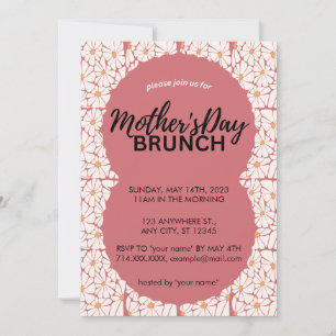 Invitación a brunch del Día de la Madre Floral de 