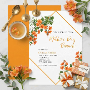 Invitación a Brunch del Día de la Madre Floral Nar