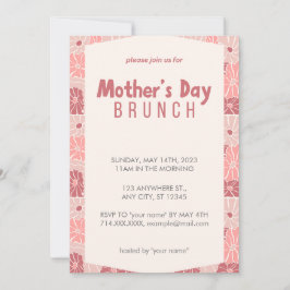 Invitación a Brunch del Día de la Madre Floral Ros