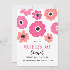 Invitación a Brunch del Día de la Madre Floral Ros