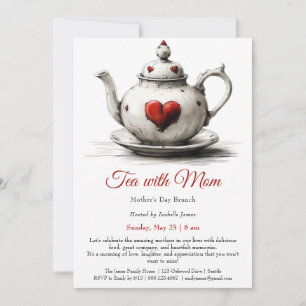 Invitación a Brunch del Día de la Madre - Té con m