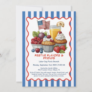 Invitación a Brunch del Día del Trabajo – Pasteles