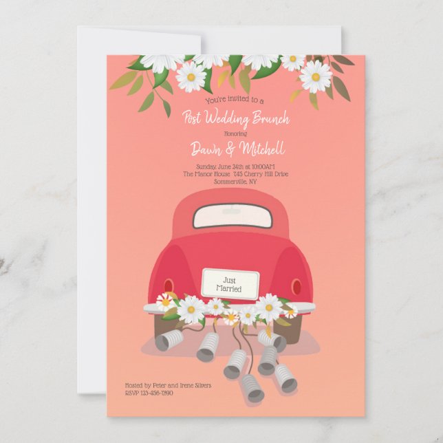 Invitación a Brunch después de la Boda (Anverso)