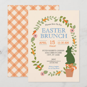 Invitación a brunch en el jardín de Pascua