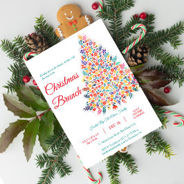 Invitación a Brunch Familiar con Árbol de Navidad 