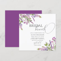 Invitación a Brunch marrón marrón morado de color