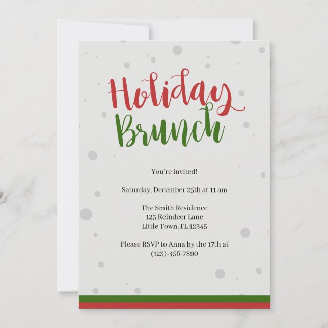 Invitación a Brunch navidades (Anverso)