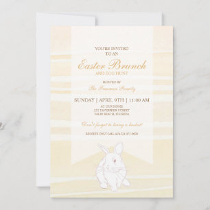 Invitación a Brunch Neutral de Pascua y caza de hu