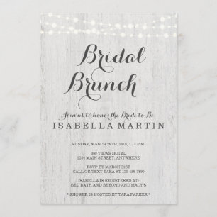 Invitación a Brunch nupcial - Boda Rústico