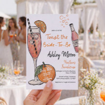 Invitación a Brunch Nupcial, Brindis por la Novia