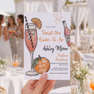 Invitación a Brunch Nupcial, Brindis por la Novia