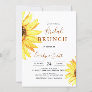 Invitación a Brunch nupcial de girasol
