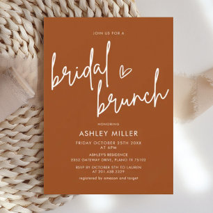Invitación a brunch nupcial de terracota