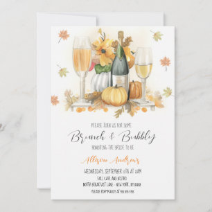 Invitación a Brunch otoño, brunch y bubbly