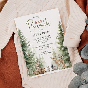 Invitación a Brunch para animales de bosque forest