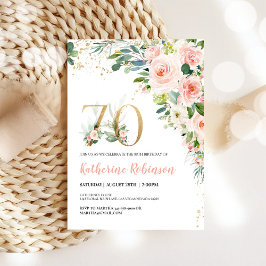 Invitación a Brunch por el 70 Cumpleaños | Floral 