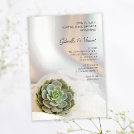 Invitación a brunch post Boda con éxito verde