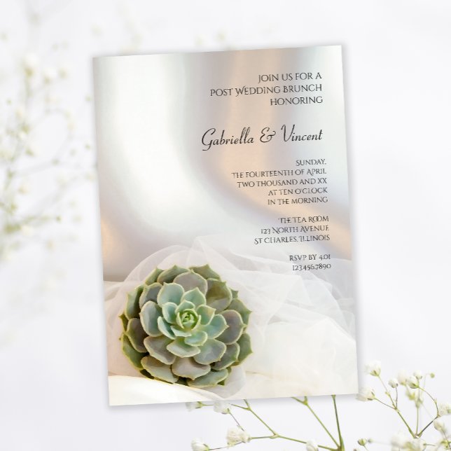 Invitación a brunch post Boda con éxito verde (Subido por el creador)