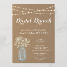 Invitación a Brunch Rústico Bridal