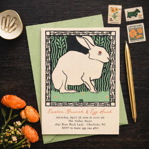 Invitación a Brunch y Caza de Huevos de Pascua del