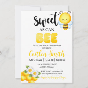 Invitación a Bumblebee de Sweet Bee Baby Shower