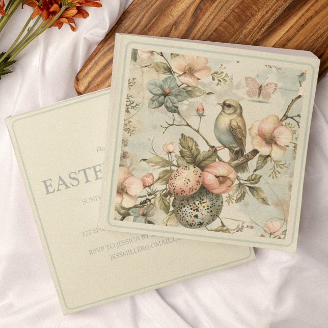 Invitación a Bunch vintage Spring Floral Easter (Subido por el creador)