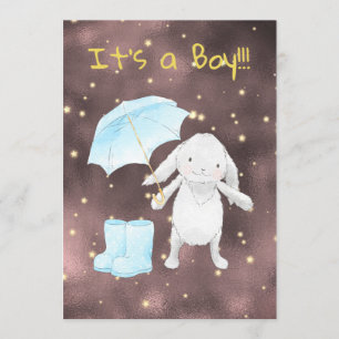 *~* Invitación a Bunny Boy Blue Glass Shower