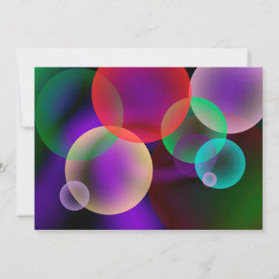 Invitación a burbujas coloridas