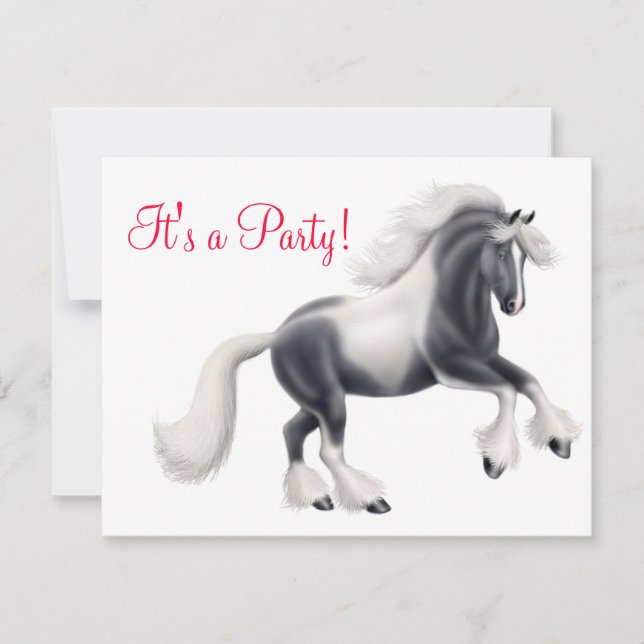 Invitación a caballo de gitano vanner (Anverso)
