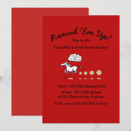 Invitación a caballo de Personalizado de Reunión F