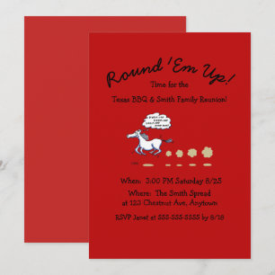 Invitación a caballo de Personalizado de Reunión F