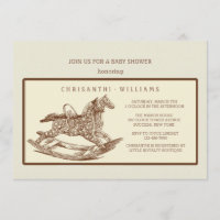 Invitación a caballo de roca de época
