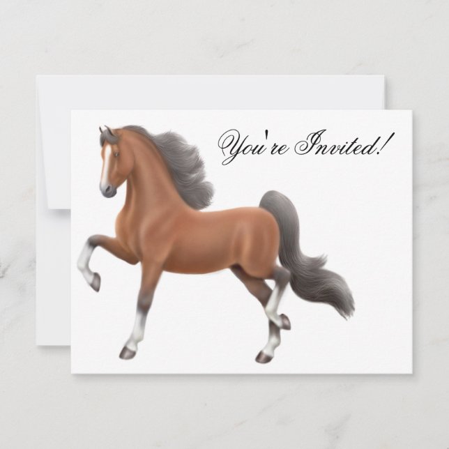 Invitación a caballo ensillado (Anverso)