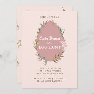 Invitación a cacería de huevos de huevo de brunch 