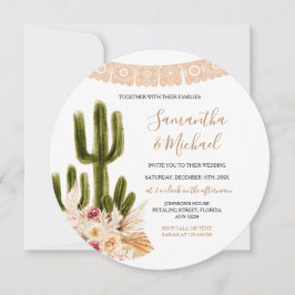 Invitación a Cactus Boda Rústico