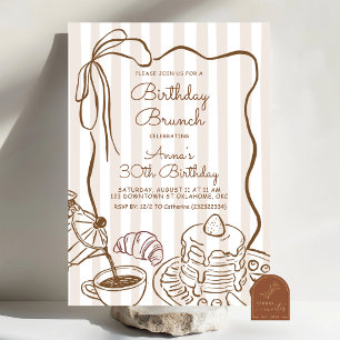invitación a café de brunch de cumpleaños capricho