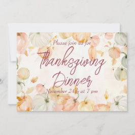 Invitación a calabaza acuática de la cena de Acció