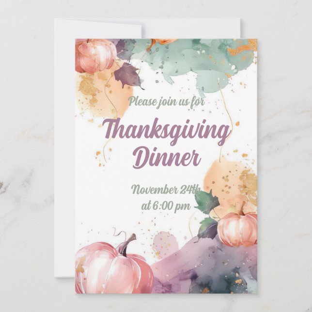 Invitación a calabaza acuática de la cena de Acció (Anverso)