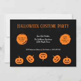 Invitación a calabaza Fiesta de disfraces de Hallo