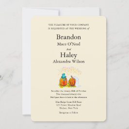 Invitación a calabazas de bodas de otoño