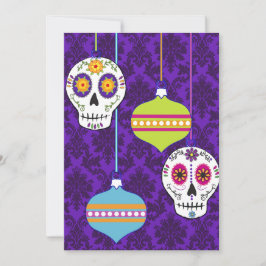 Invitación a calaveras y ornamentos