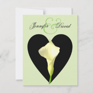 Invitación a Calla Lily y Boda del Corazón