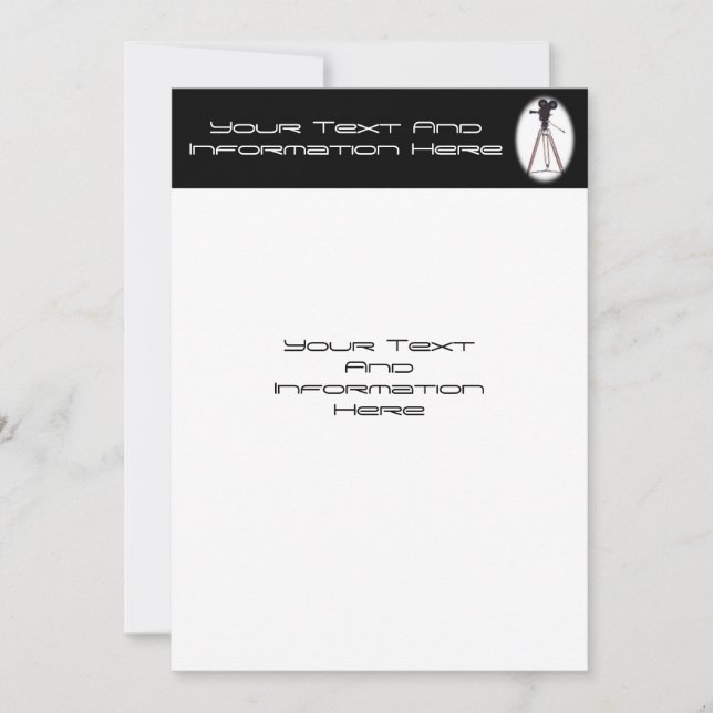 Invitación a cámara de película (Anverso)