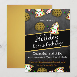 Invitación a cambio de galletas rusticas