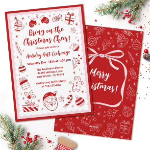 Invitación a cambio de regalo de fiesta navideña d