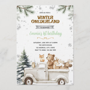 invitación a Camión Invierno Bosque