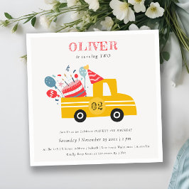 Invitación a camionetas de cumpleaños de cualquier