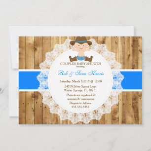 Invitación a Camo Baby Shower rústico