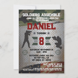 Invitación a Camo Militar por fiesta de cumpleaños